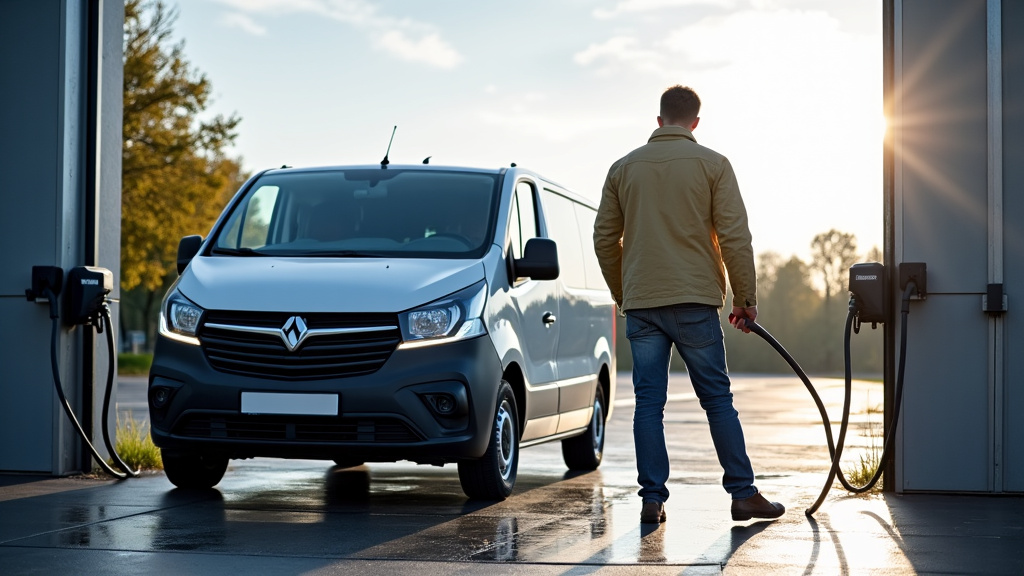 Un épaviste en train de charger une épave de voiture sur une dépanneuse à Famars, avec des arbres en arrière-plan et un ciel clair.