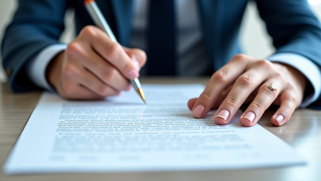 Un épaviste et un client signent les documents administratifs pour l