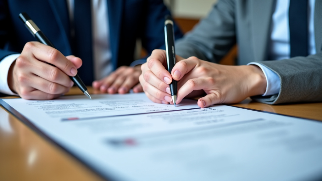 Un épaviste et un propriétaire de véhicule signent les documents nécessaires à l