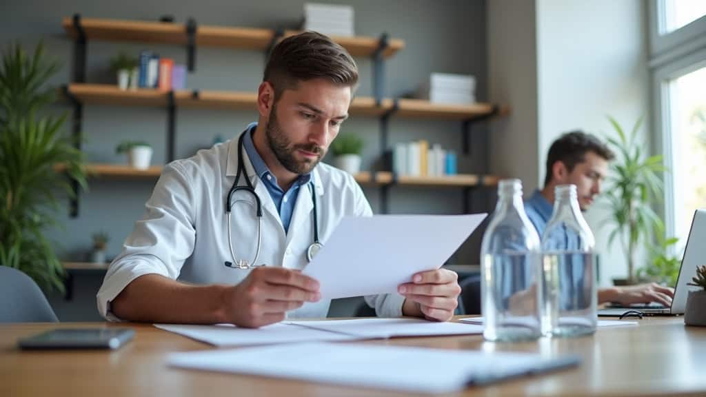 Un épaviste examine les documents administratifs nécessaires à l