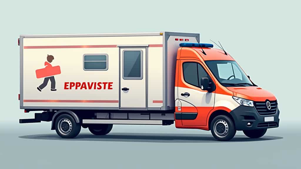 Un épaviste professionnel charge un véhicule hors d