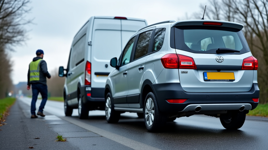 Un épaviste professionnel chargeant une épave de voiture sur son camion de remorquage, symbolisant l