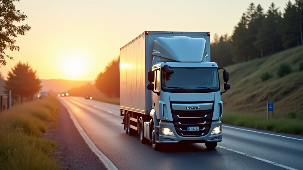 Un épaviste professionnel chargeant une épave de voiture sur un camion de remorquage, sur une route de campagne ensoleillée.