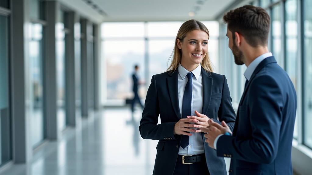 Un épaviste professionnel en tenue de travail discutant avec un client à côté d