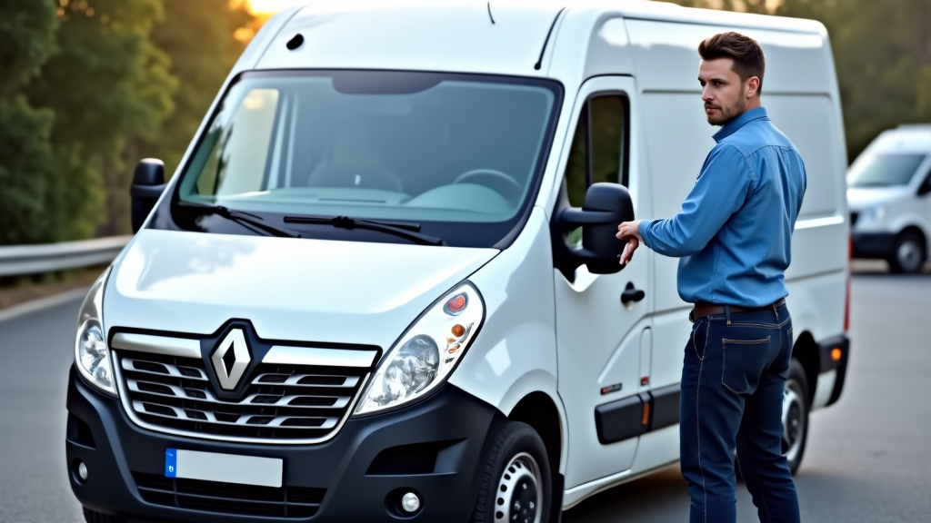 Un épaviste professionnel en tenue de travail inspecte un véhicule avant l