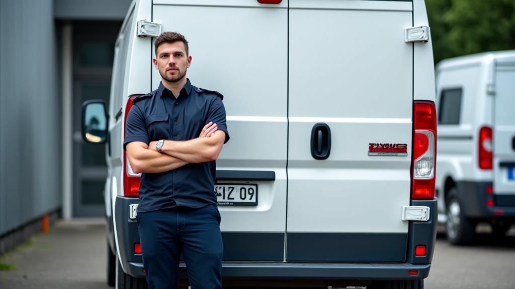 Un épaviste professionnel, portant une veste de sécurité, prépare le remorquage d