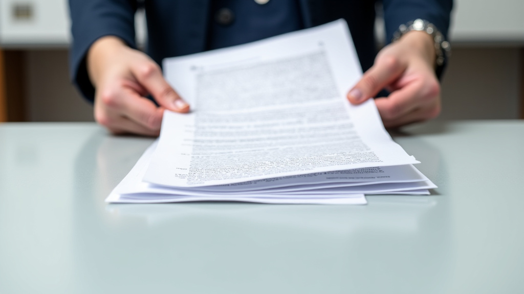 Un épaviste remettant les documents de destruction d