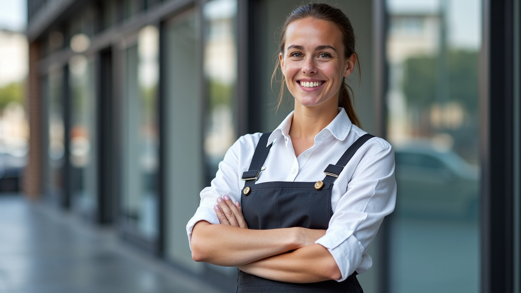 Un épaviste souriant en tenue de travail serrant la main d