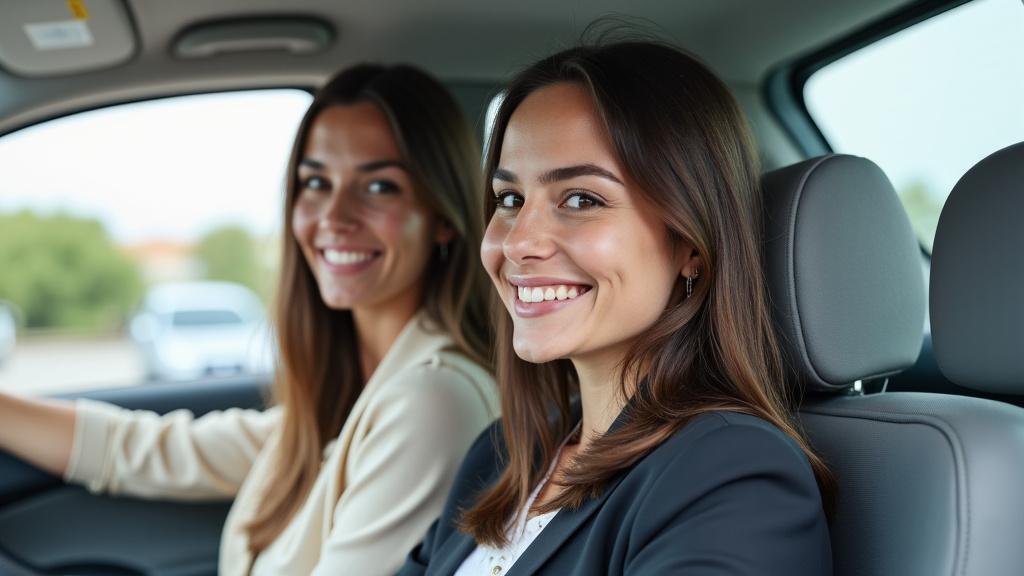 Un homme et une femme souriants, l