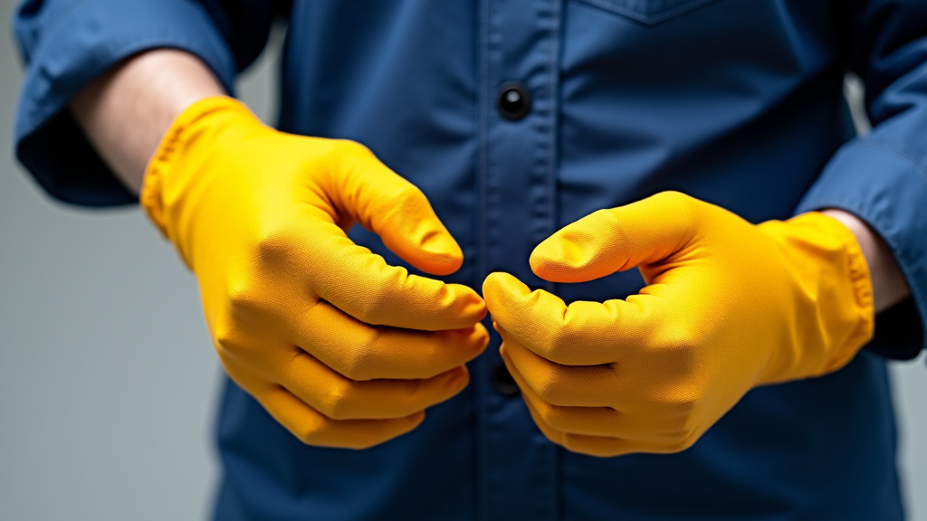 Un ouvrier équipé de gants et d