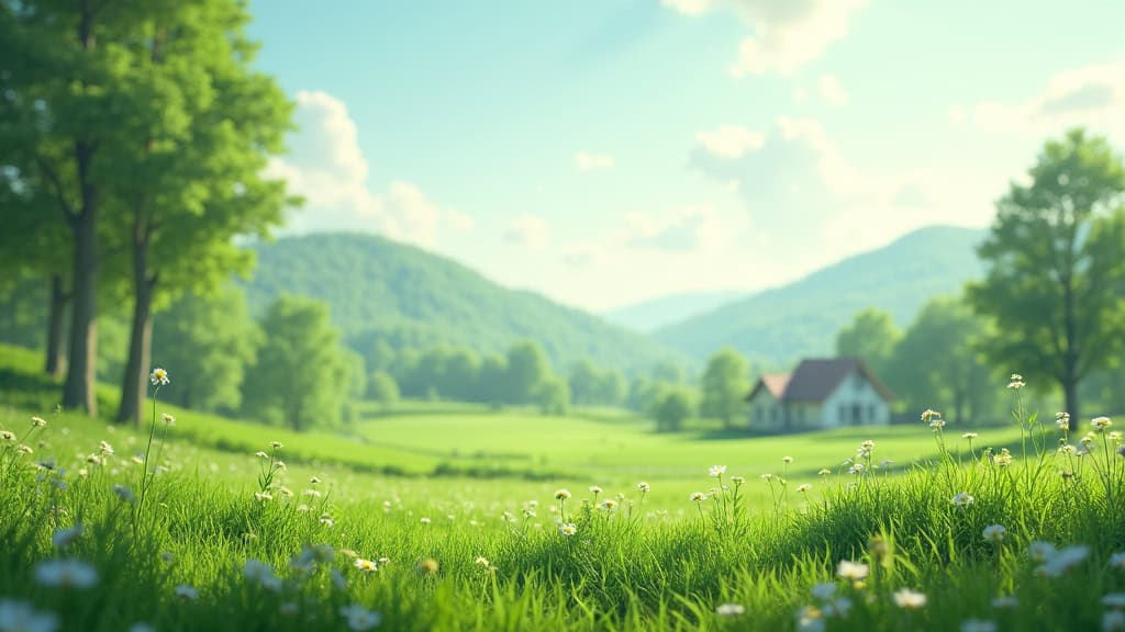 Un paysage verdoyant et propre, sans aucun déchet, symbolisant le résultat positif de l