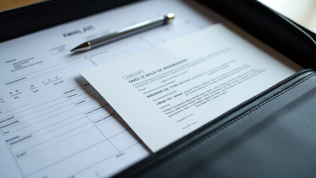 Un tas de documents officiels, dont une carte grise et un certificat de non-gage, empilés sur un bureau, symbolisant les formalités administratives nécessaires pour l