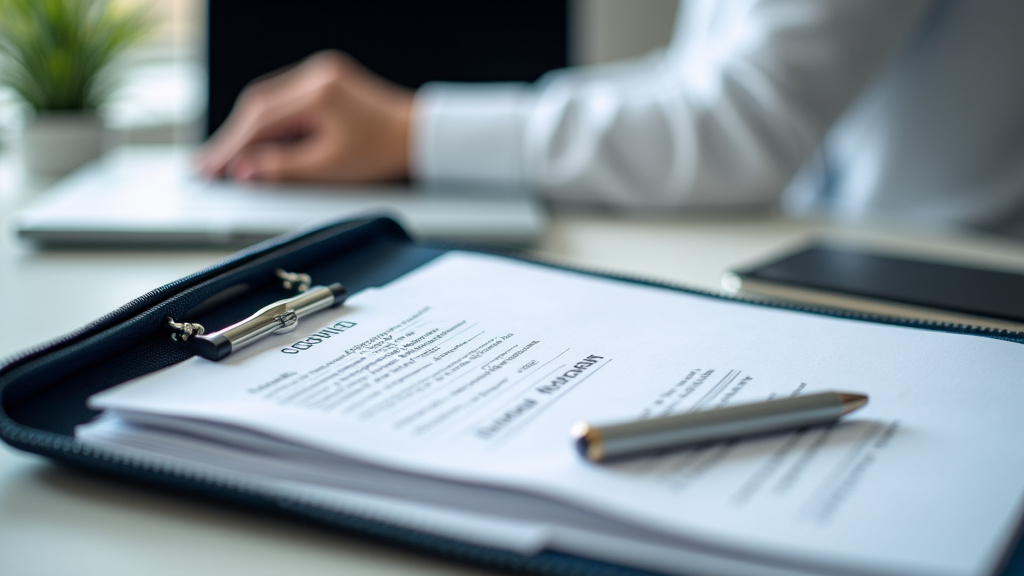 Un tas de documents officiels, dont une carte grise et un certificat de non-gage, posés sur un bureau, prêts pour les formalités d