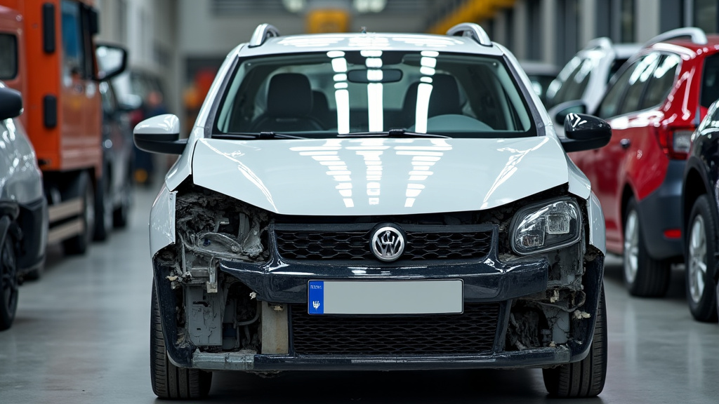 Un tas de pièces automobiles triées, comme des métaux et des plastiques, prêtes à être recyclées dans un centre de traitement VHU.