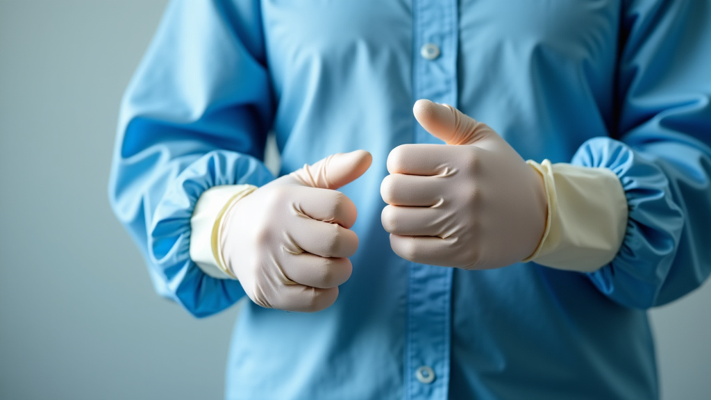 Un technicien équipé de gants de protection et d