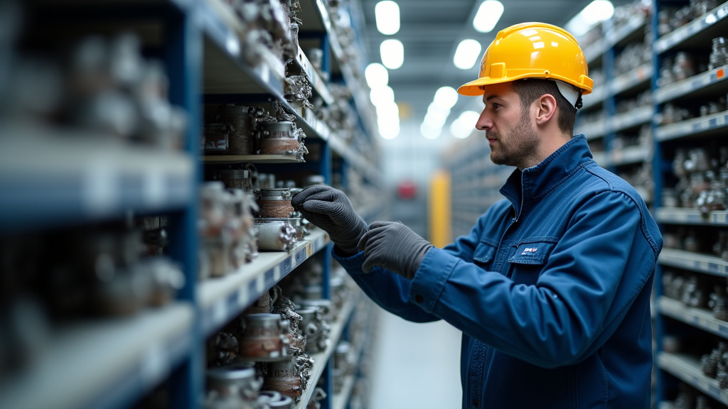 Un technicien triant des pièces automobiles réutilisables dans un entrepôt de recyclage, mettant en avant le processus de valorisation des composants dans le Nord de la France.