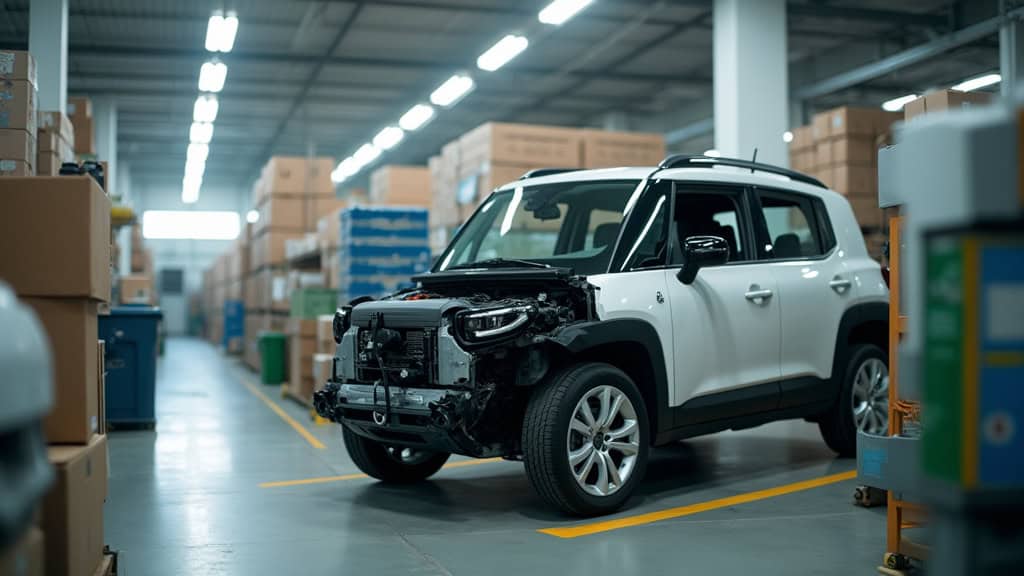 Aménagement industriel pour épaviste.