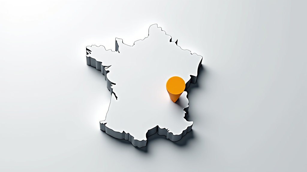 Une carte stylisée de la région Hauts-de-France avec un point d
