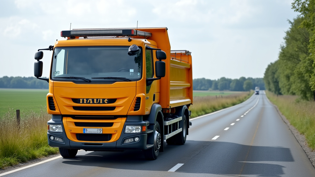 Une dépanneuse moderne garée sur une route de campagne près de Cuissy-et-Geny, prête à intervenir pour l