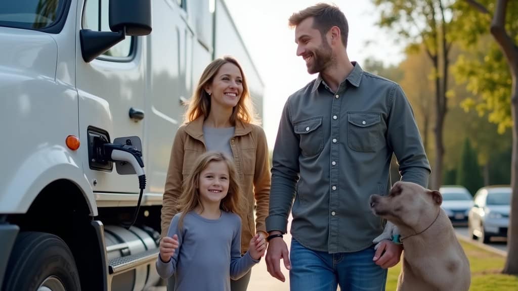 2. Équipe d'épaviste Nord heureuse devant un véhicule électrique pour épavage. Service professionnel et écologique.