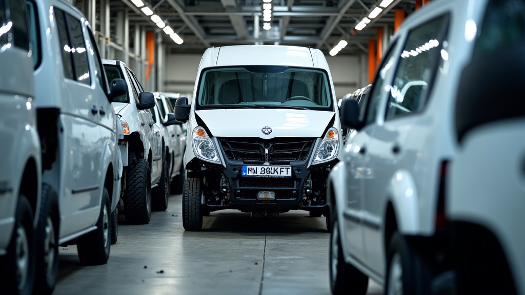 Une grue industrielle manipulant des carcasses de voitures dans un centre de recyclage VHU, symbolisant le processus de dépollution et de valorisation.