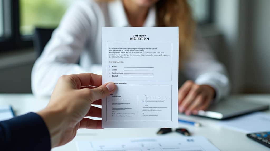 Certificat de retrait auto.