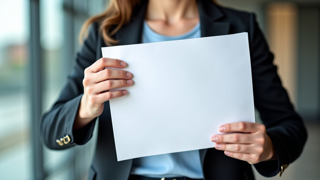 Une personne présentant les documents nécessaires pour l