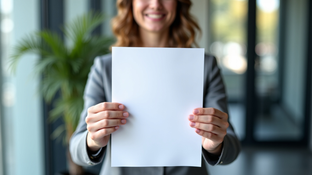 Une personne présente les documents nécessaires pour l