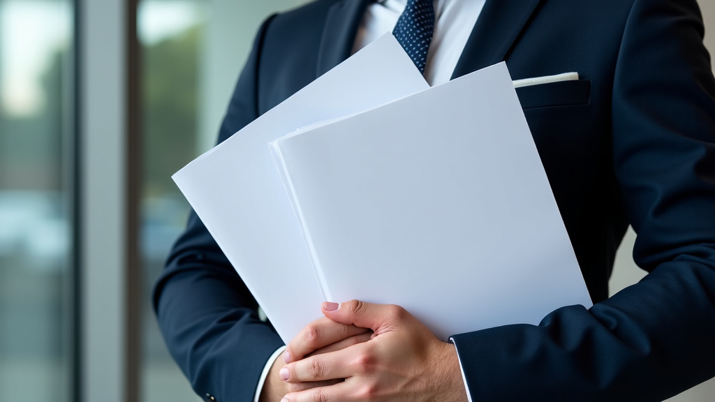 Une personne tient des documents officiels, tels qu