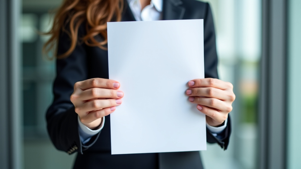 Une personne tient les documents nécessaires pour l