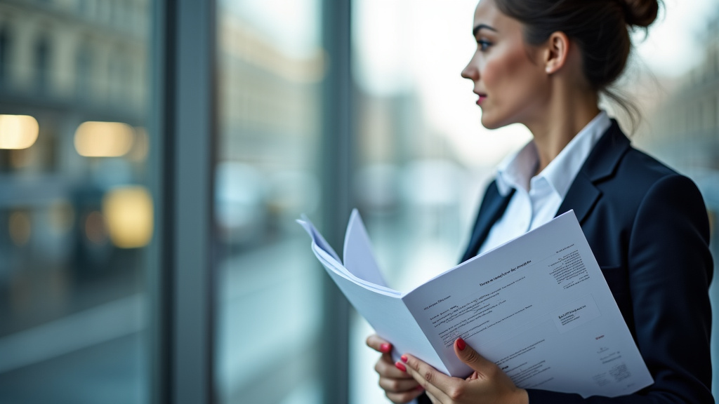 Une personne tient les documents officiels nécessaires pour l
