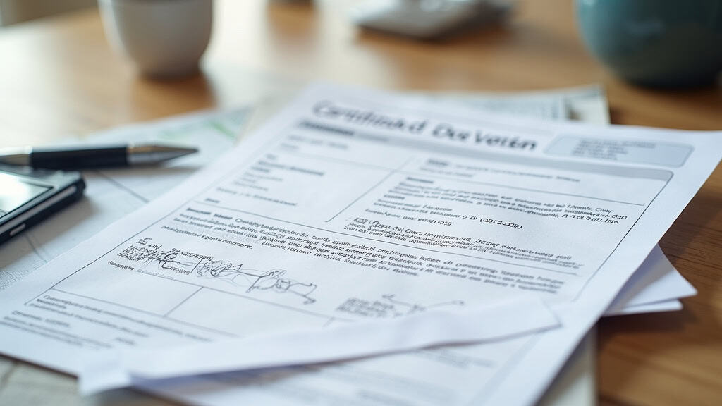 Une pile de documents officiels, dont la carte grise et un certificat de non-gage, essentiels pour l