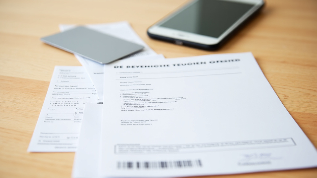 Une pile de documents officiels, dont un certificat de cession de véhicule et une carte grise, posée sur une table en bois clair, symbolisant les démarches administratives pour l