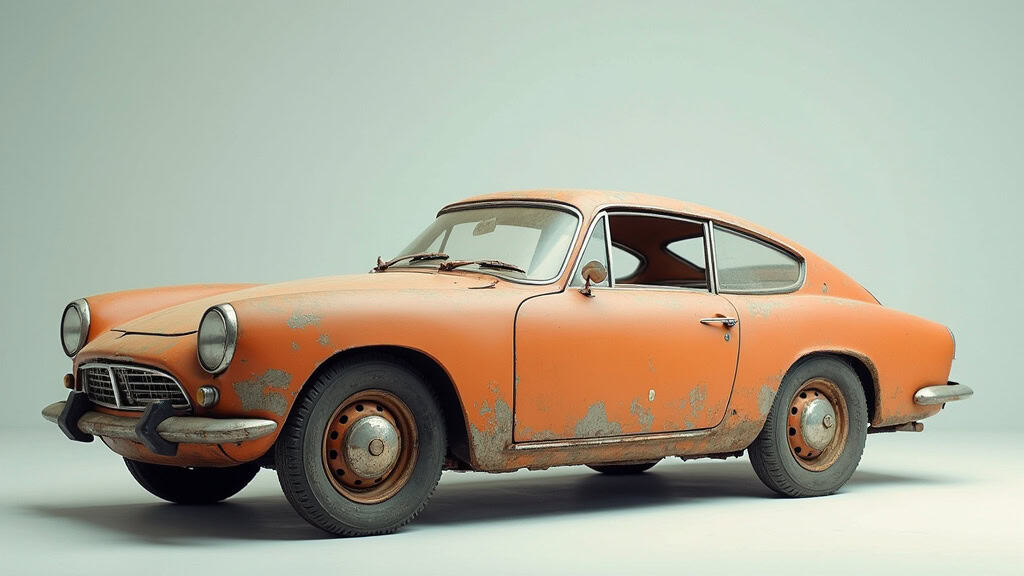 Une vieille voiture en fin de vie est chargée sur le plateau d