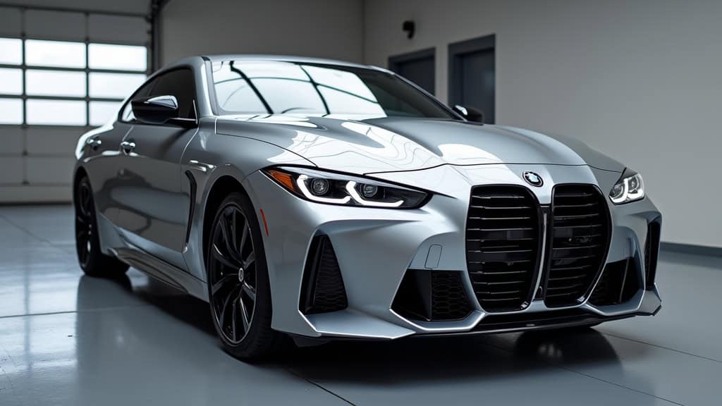 Voiture de luxe dans un garage moderne pour épaviste Nord.