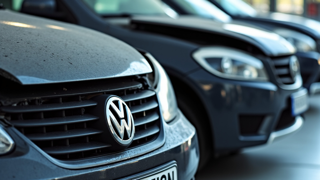 Vue détaillée de composants automobiles démantelés et triés dans un centre de recyclage, montrant l