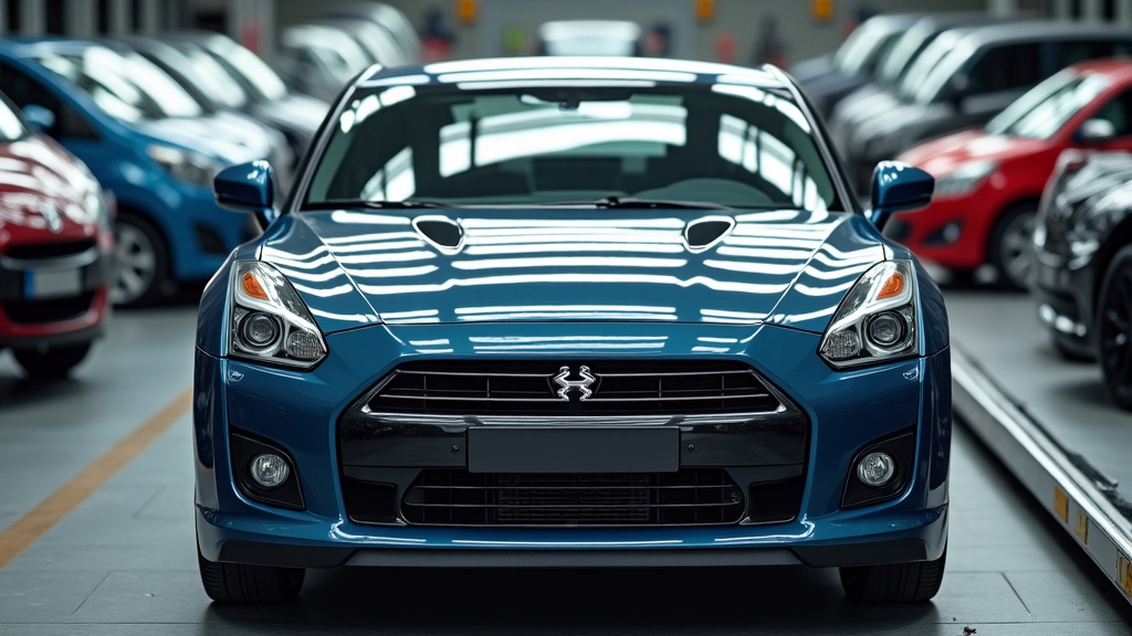 Vue rapprochée de différentes pièces automobiles triées sur un tapis roulant dans un centre de recyclage VHU, montrant des métaux, plastiques et autres matériaux prêts à être valorisés.