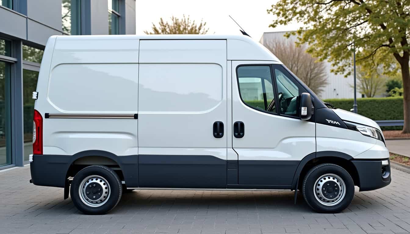 Véhicule utilitaire blanc pour épaviste, idéal pour dépôts et enlèvements de véhicules.