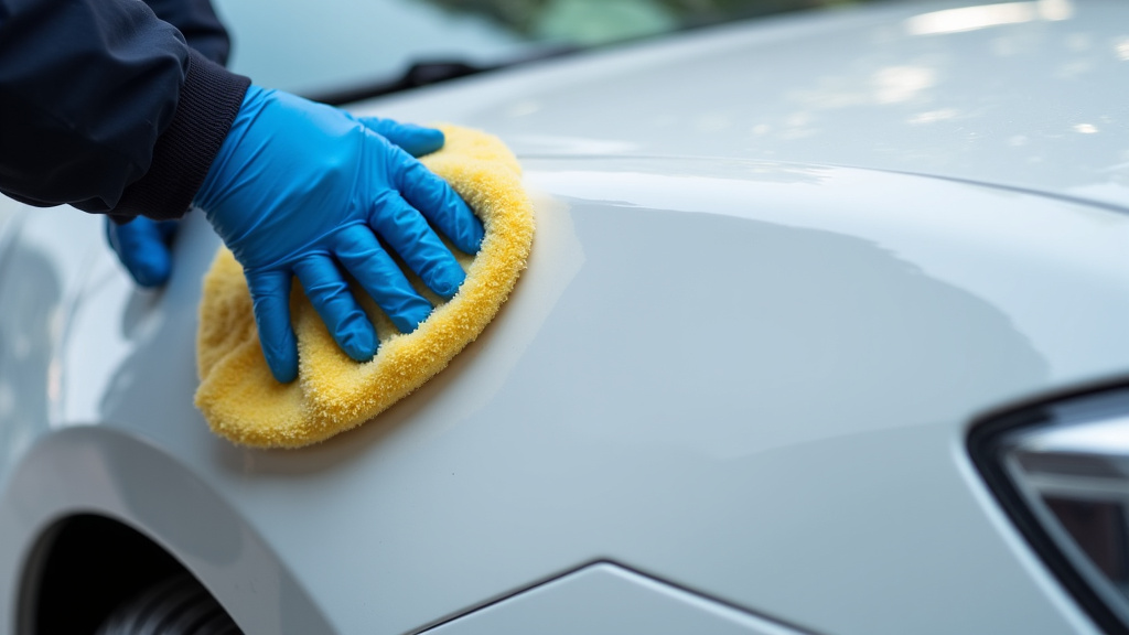 Application de mousse active sur la carrosserie d