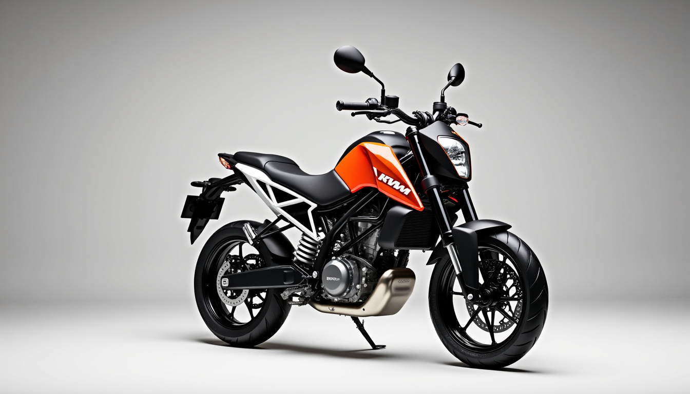 Cadrant de la KTM Duke 125 2026 montrant l
