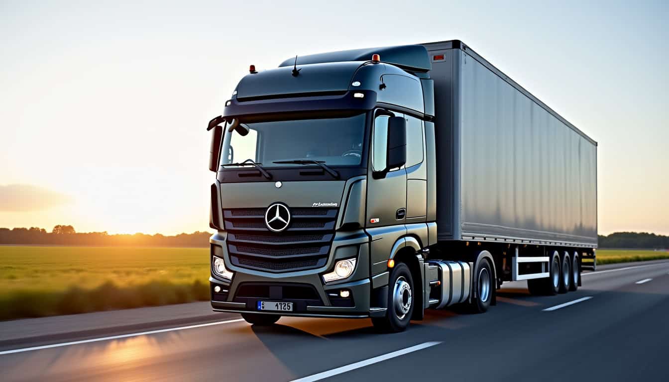 Un camion dépanneuse moderne avec un bras de levage, chargeant une épave de voiture rouillée sur son plateau dans un environnement rural près de Brouckerque, soulignant l