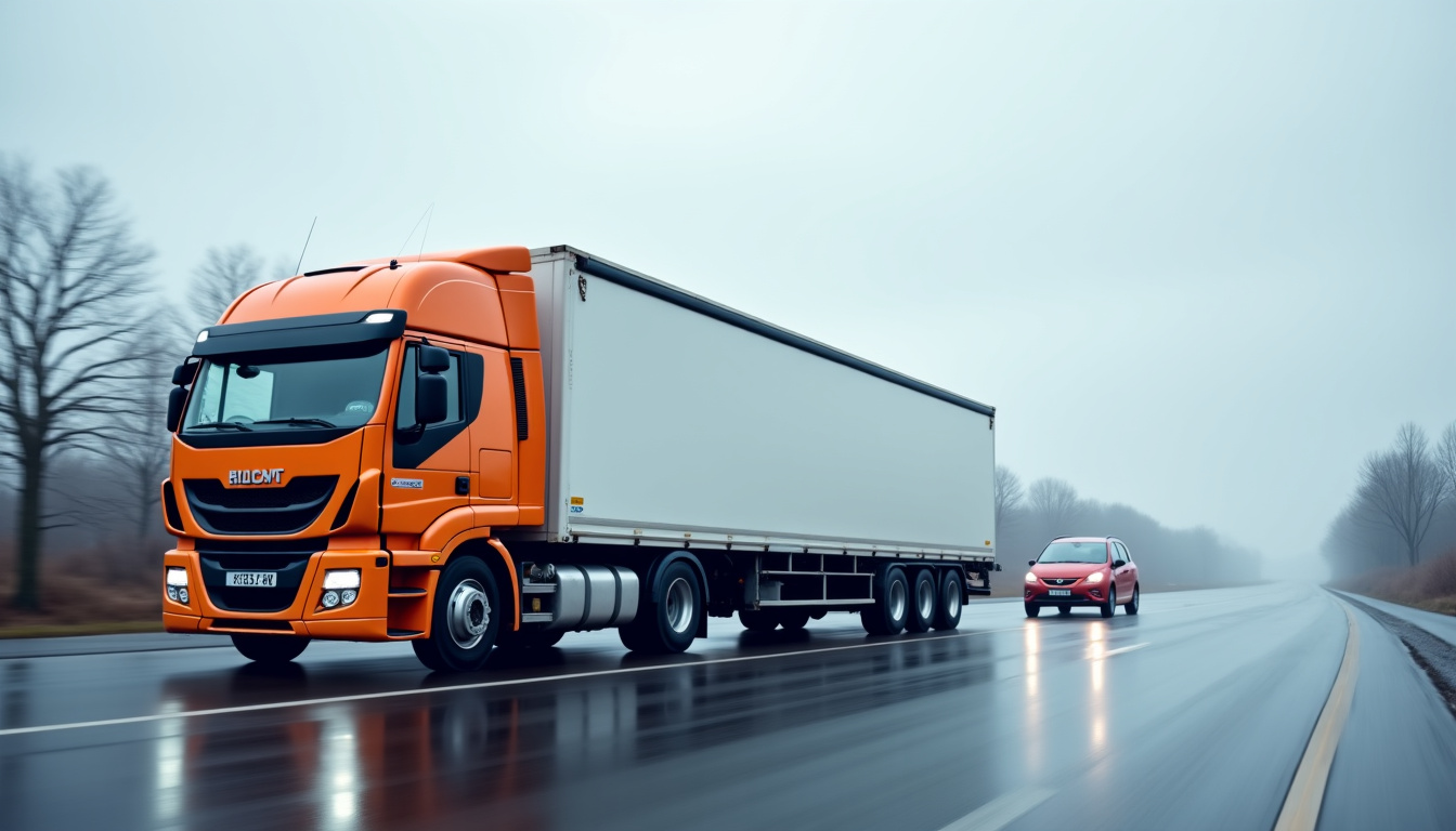 Un camion épaviste en train de charger une voiture hors d