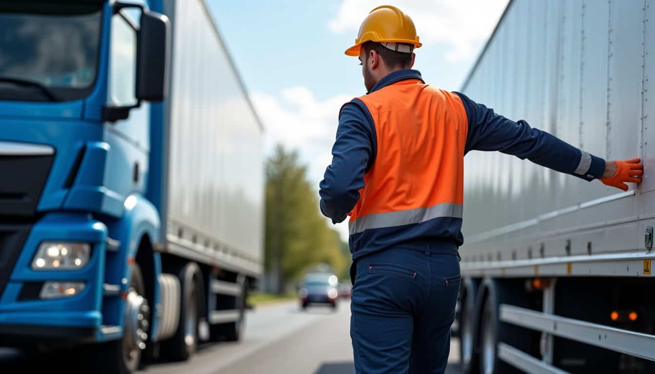 Femme ou homme de l'intervention remorquage auto.