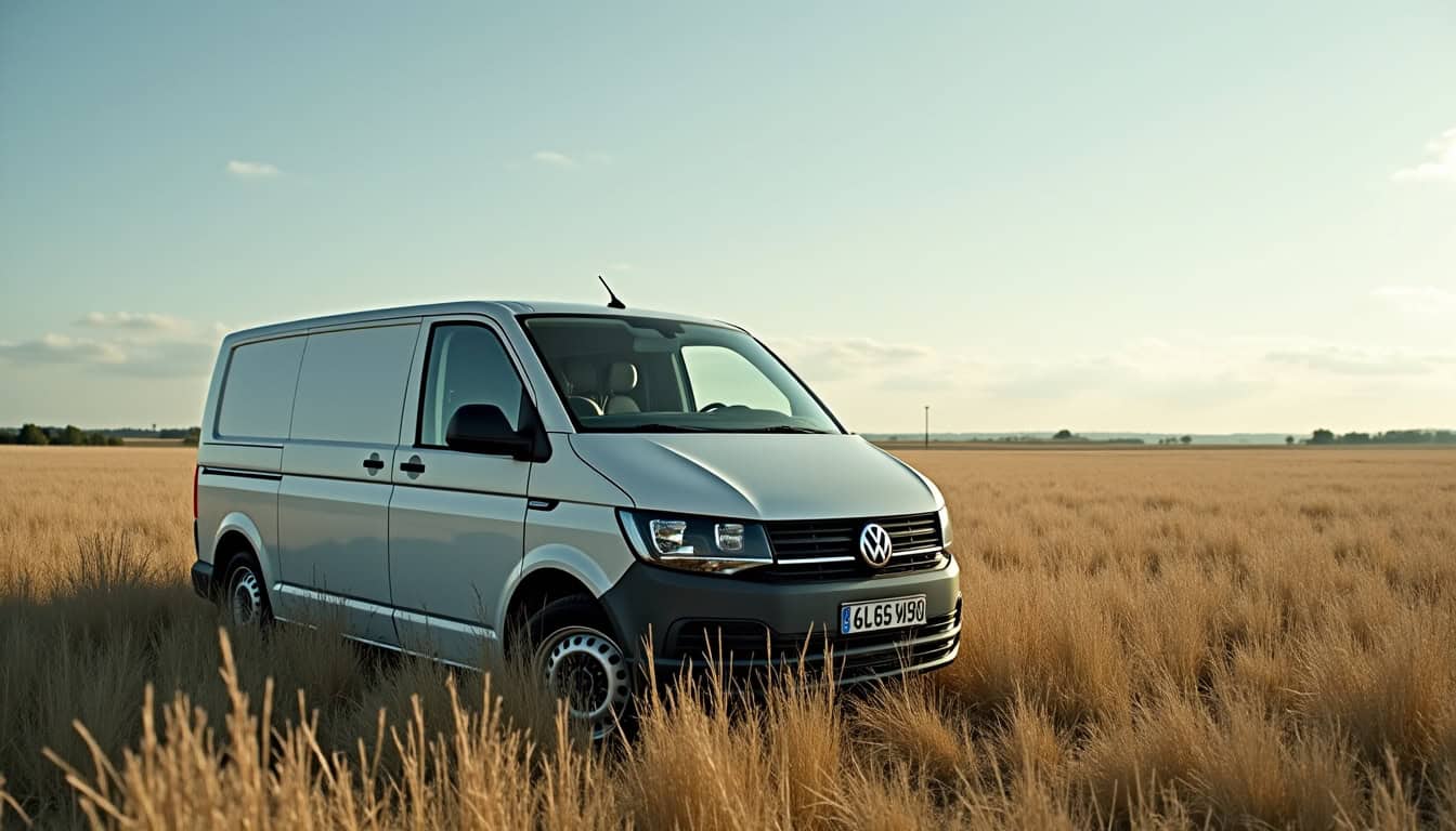 Une épave de voiture rouillée et abandonnée dans un champ verdoyant, symbolisant le besoin d