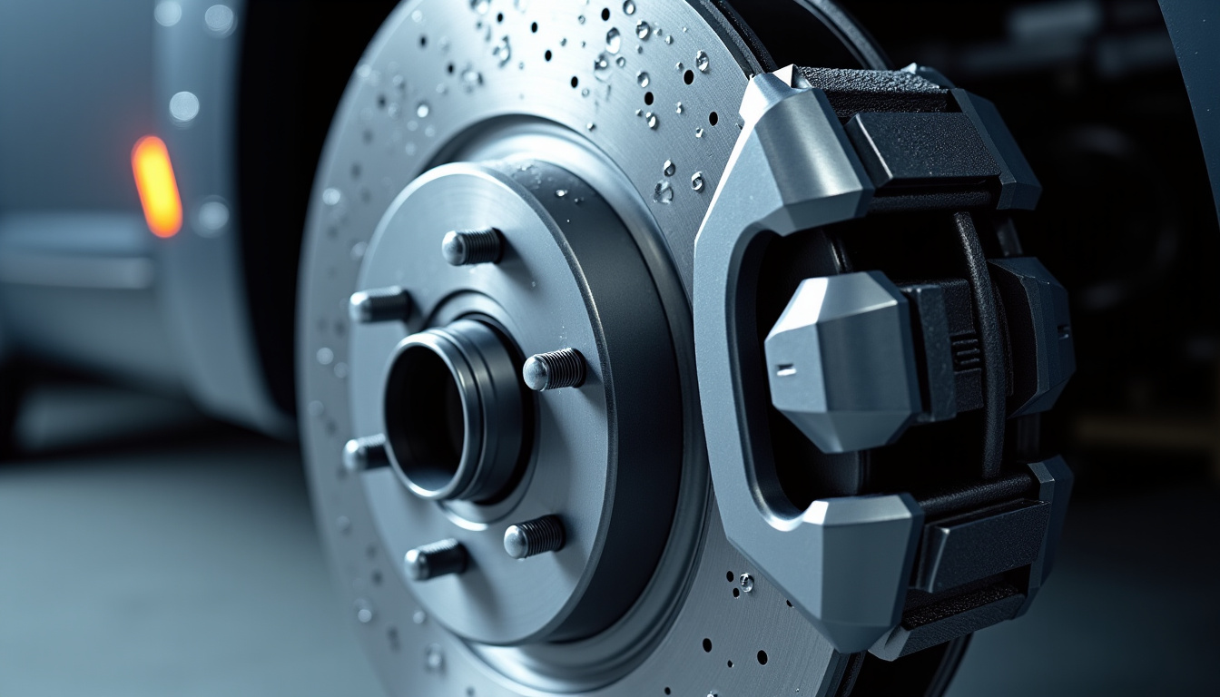Vue détaillée des composants de freinage nettoyés avec un nettoyant spécifique