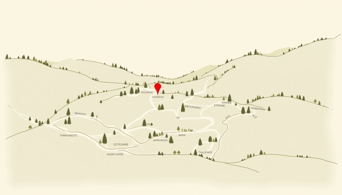 Une carte stylisée de la région de l'Aisne avec des points indiquant les zones d'intervention d'un épaviste, soulignant une couverture étendue du service.