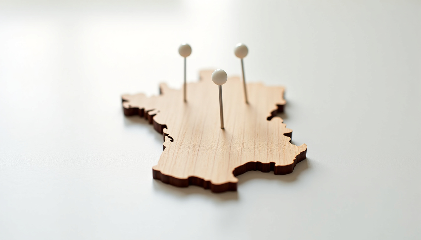 Carte du Nord-Pas-de-Calais avec les villes desservies par les épavistes autour de Beugnies
