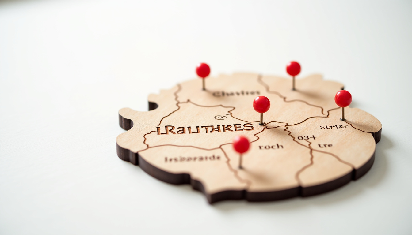 Carte illustrant les zones d