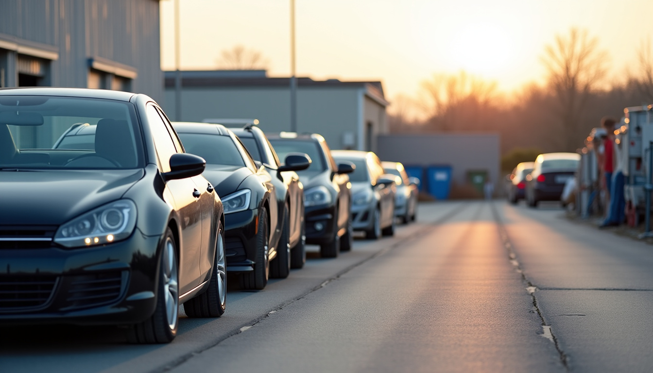 Centre VHU agréé avec véhicules en attente de traitement écologique