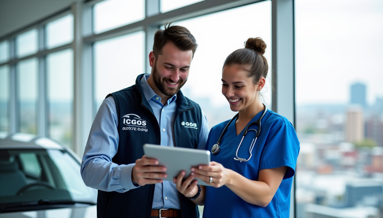 Conseiller Club Auto CGOS en consultation avec un professionnel de santé